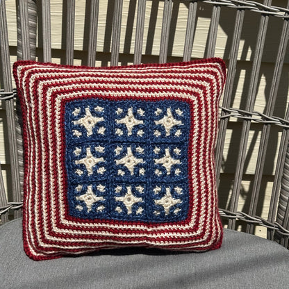 4th of July Mosaic Pillow