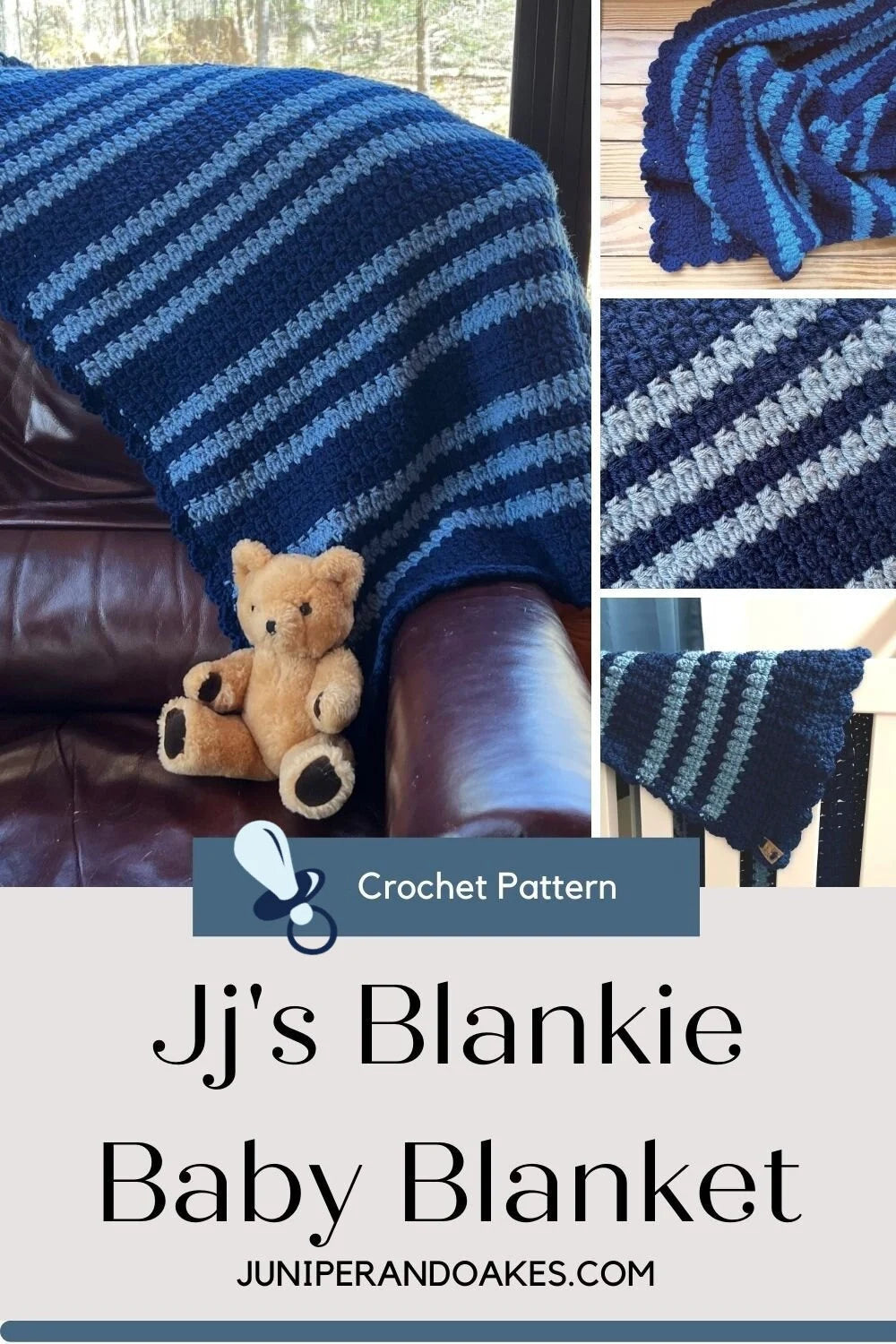 PDF JJs Baby Blanket Pattern: Multiple stitch Afghan Crochet Pattern. Baby Blankie Lovey pattern. PDF digital download