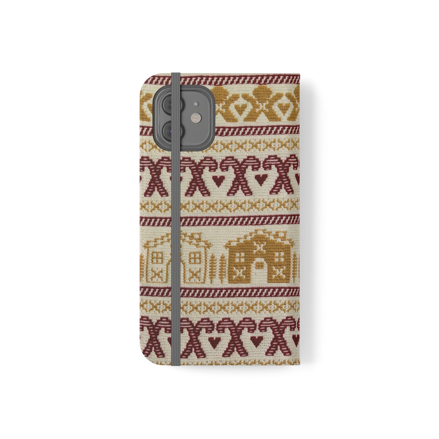 Gingerbread Holiday Flip Phone Case - Festive Phone Cover, Cute Gift for Christmas, Winter Accessory, Personalized Phone Protector