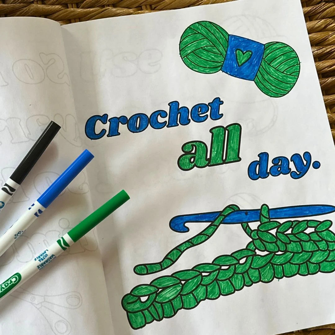 Crochet Coloring Book | Digital Instant Download | Printable