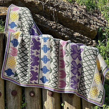 Mosaic Flower Garden Blanket | Overlay Mosaic Crochet Pattern