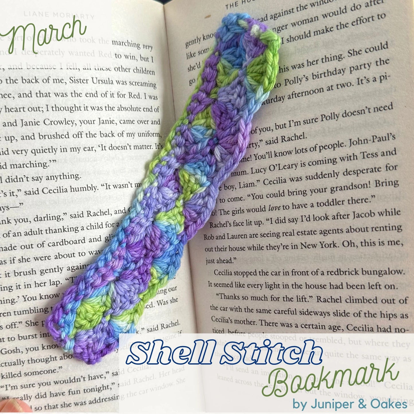 PDF Shell Stitch Bookmark Crochet Pattern. Easy Project for Book Lovers and Crocheters. Simple Beginner pattern with Scallop Edges