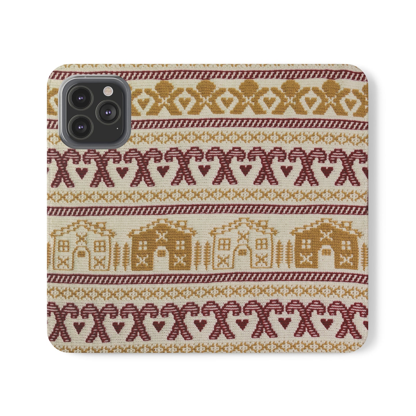 Gingerbread Holiday Flip Phone Case - Festive Phone Cover, Cute Gift for Christmas, Winter Accessory, Personalized Phone Protector