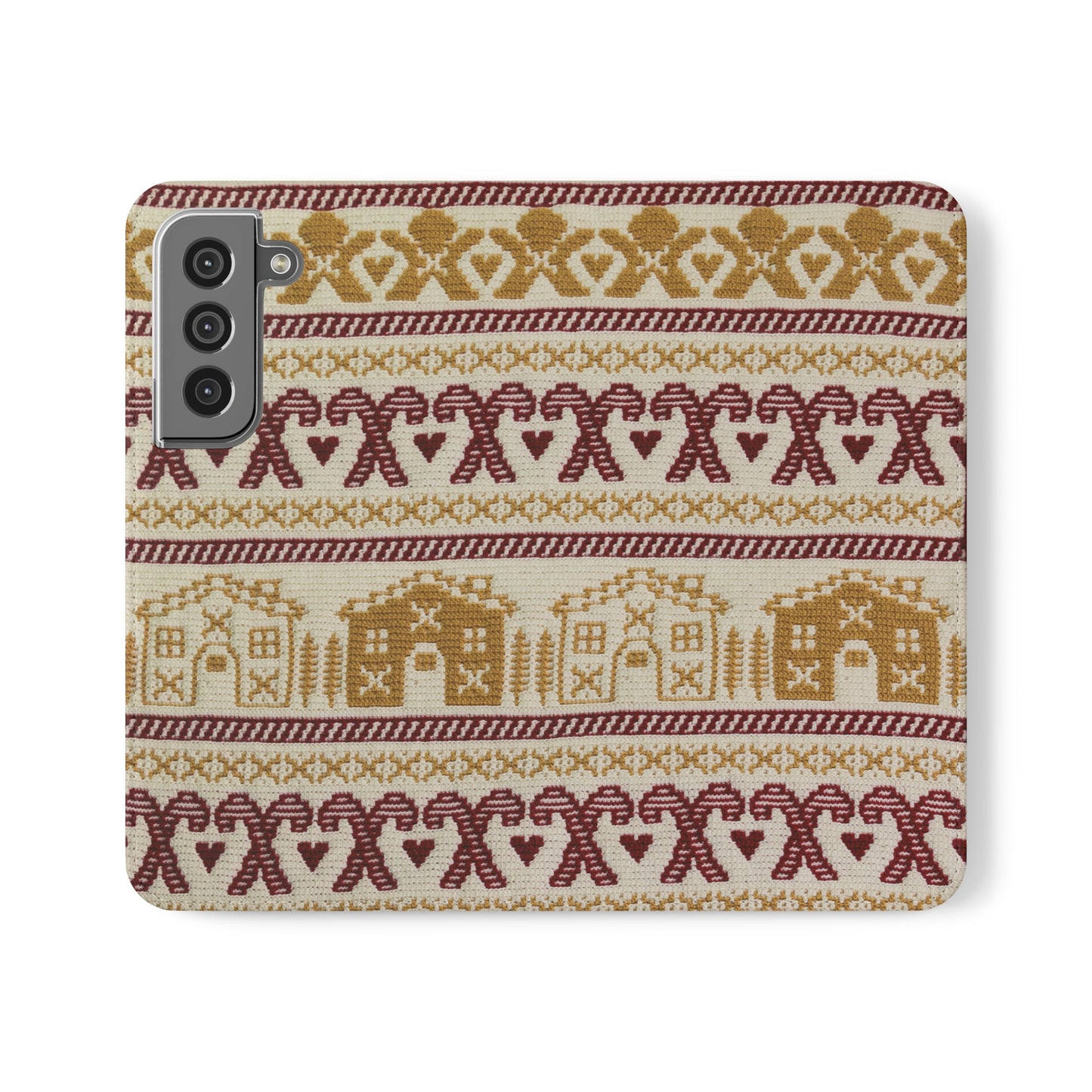 Gingerbread Holiday Flip Phone Case - Festive Phone Cover, Cute Gift for Christmas, Winter Accessory, Personalized Phone Protector