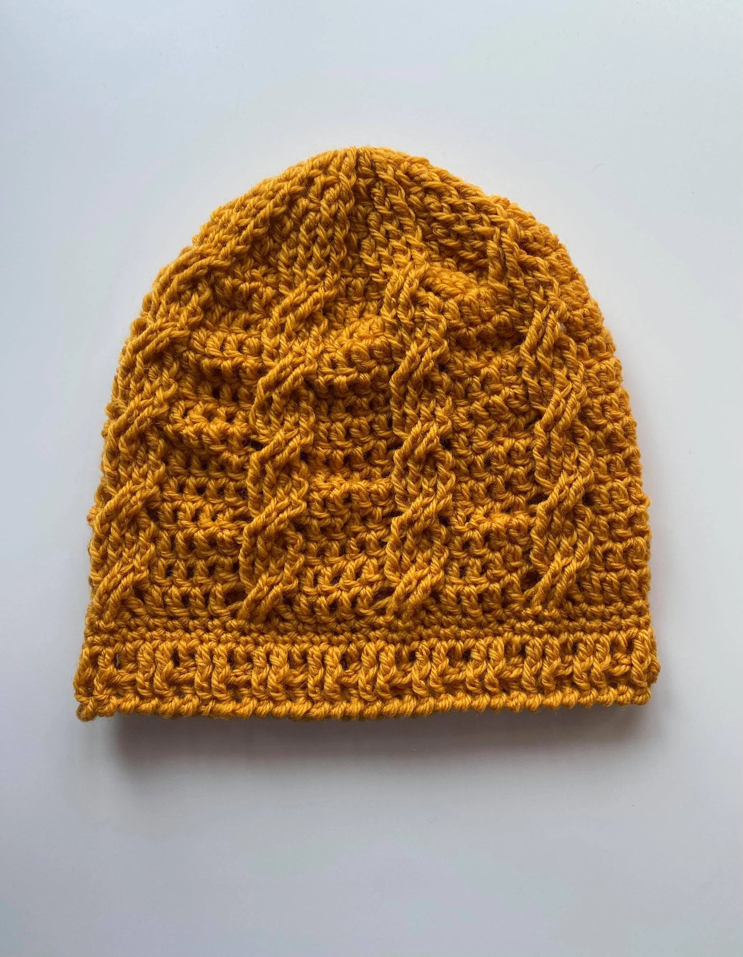 PDF Cabled Beanie Crochet Pattern. Crochet this Hat Using Worsted Yarn for your Man! Mens crochet pattern for boyfriend, son, husband gift