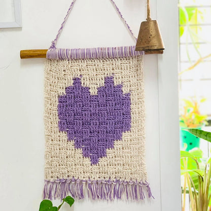Heart in a Basket Wall Hanging | Basket Stitch Crochet Pattern