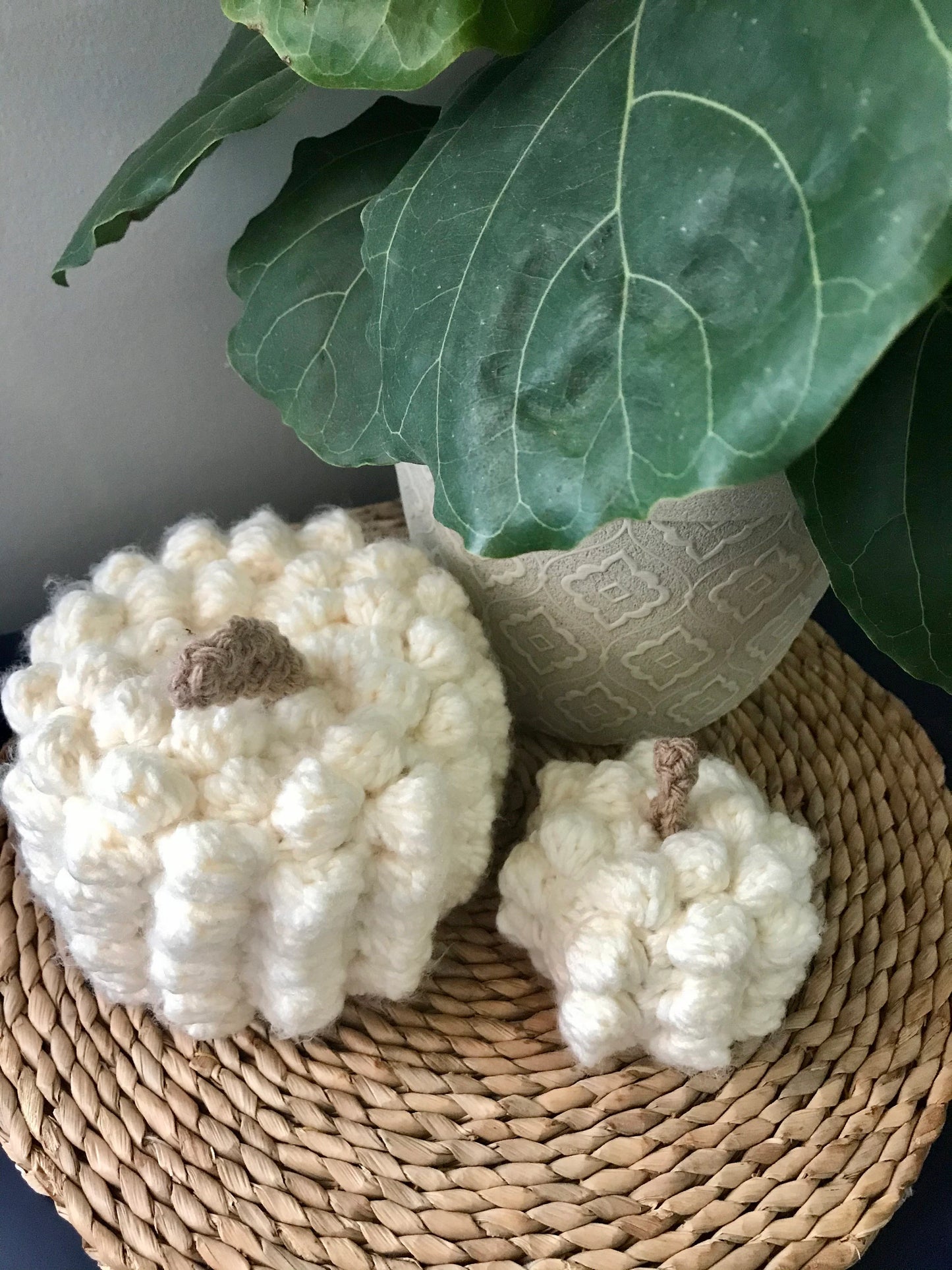 PDF Bobble Pumpkin Crochet Pattern. 2 sizes: Deluxe Halloween Plush Decor. Boho Pumpkin Knit Yarn for Thanksgiving Fall Decoration