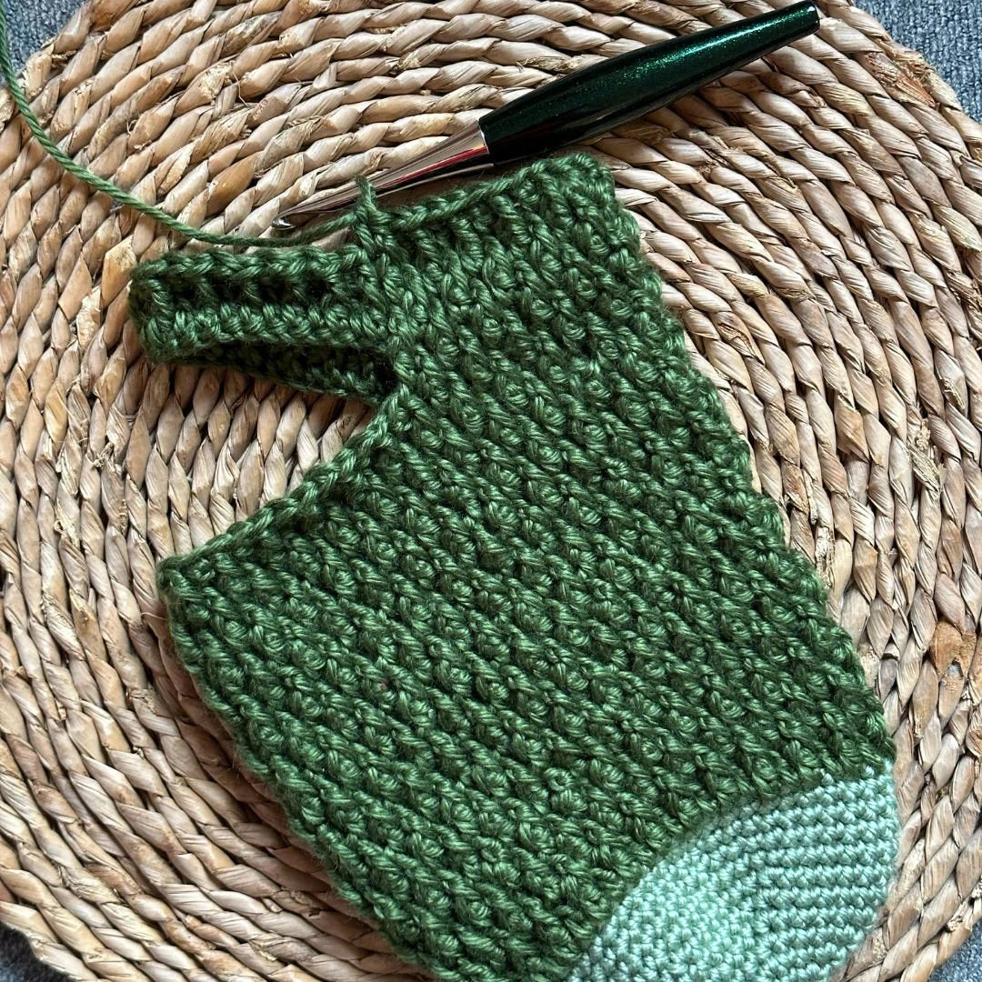 PDF Christmas Stocking Crochet Pattern using Alpine Stitch. Quick Christmas Gift Idea for Xmas Decoration