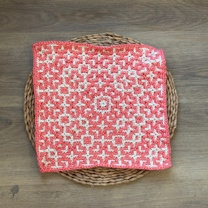 Celtic Knot Square | Mosaic Crochet Pattern in the Round