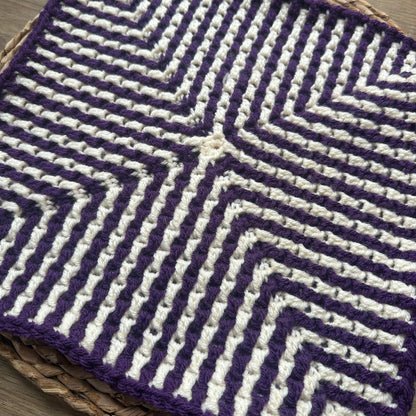 Crossroads Square | Mosaic Crochet Granny Square from the Center Out (PDF Pattern)