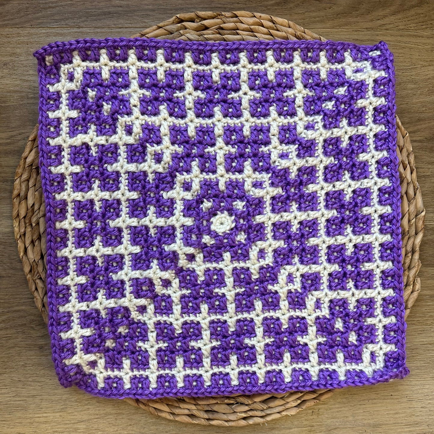 Dogwood Square | Mosaic Crochet Granny Square from the Center Out (PDF Pattern)