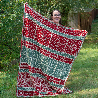 Frosted Windowpane Blanket - Overlay Mosaic Crochet Snowflake Blanket Pattern - PDF
