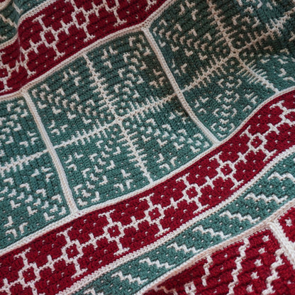 Frosted Windowpane Blanket - Overlay Mosaic Crochet Snowflake Blanket Pattern - PDF
