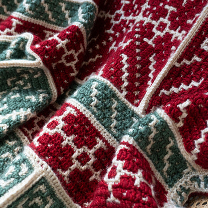 Frosted Windowpane Blanket - Overlay Mosaic Crochet Snowflake Blanket Pattern - PDF