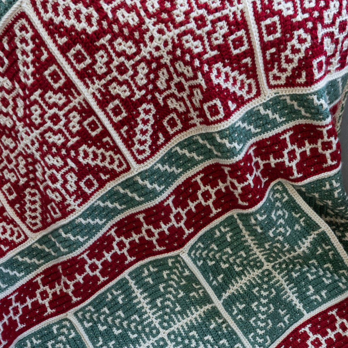 Frosted Windowpane Blanket - Overlay Mosaic Crochet Snowflake Blanket Pattern - PDF
