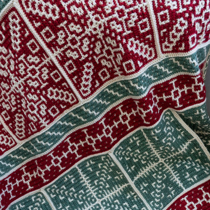 Frosted Windowpane Blanket - Overlay Mosaic Crochet Snowflake Blanket Pattern - PDF
