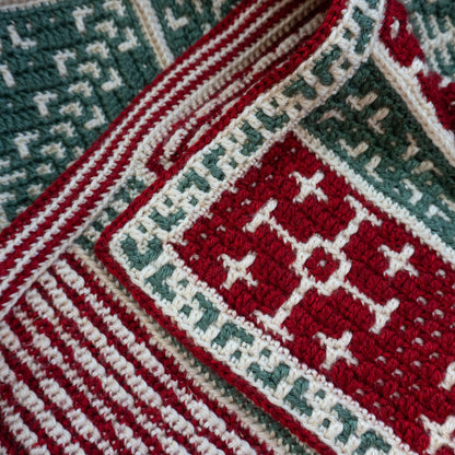 Frosted Windowpane Blanket - Overlay Mosaic Crochet Snowflake Blanket Pattern - PDF