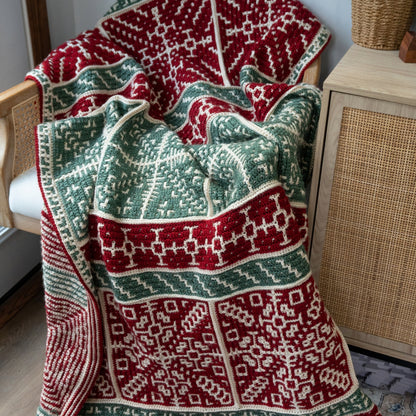 Frosted Windowpane Blanket - Overlay Mosaic Crochet Snowflake Blanket Pattern - PDF