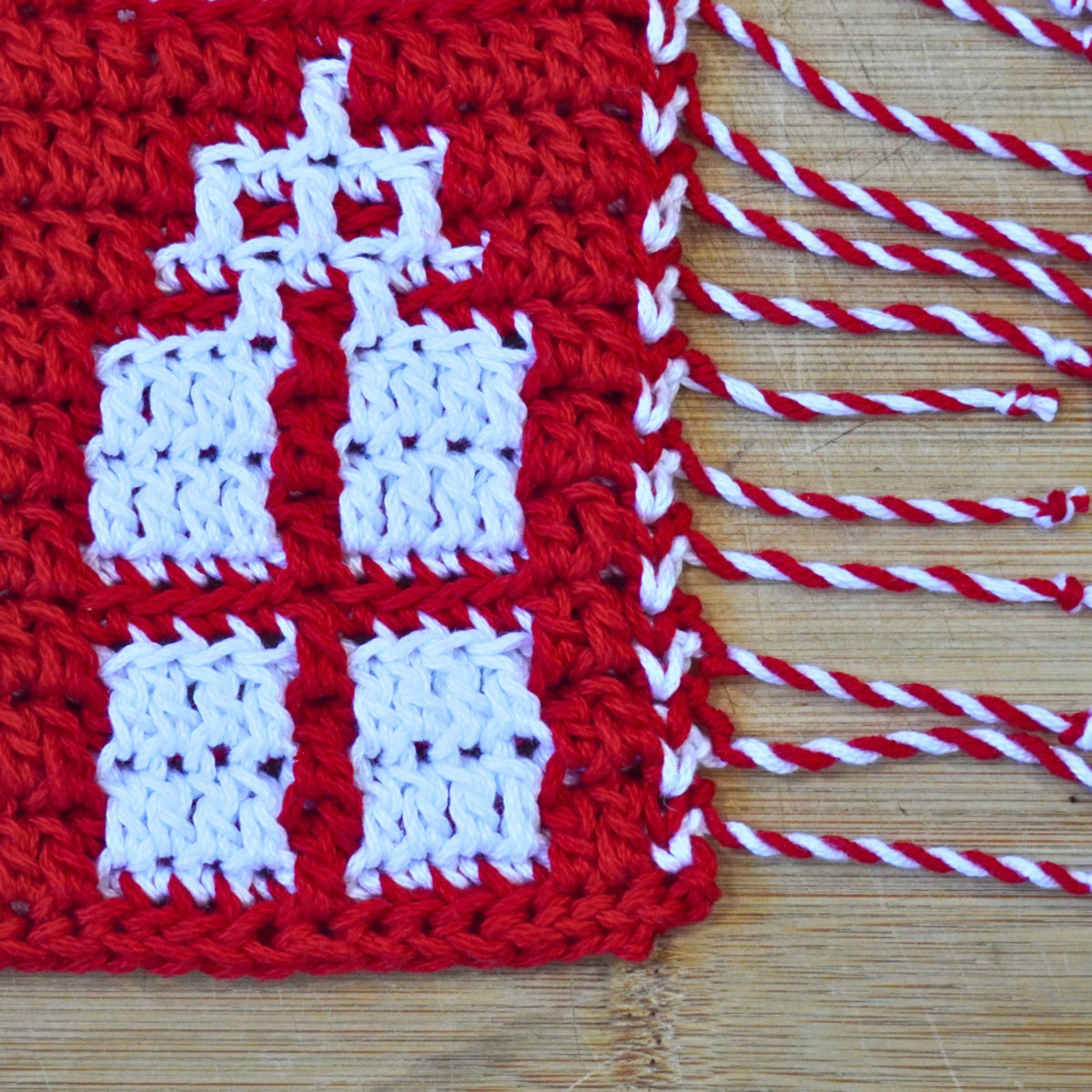 Mosaic Presents Dishcloth | Overlay Mosaic Crochet Washcloth Pattern + Chart - PDF Pattern