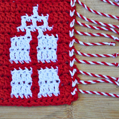 Mosaic Presents Dishcloth | Overlay Mosaic Crochet Washcloth Pattern + Chart - PDF Pattern