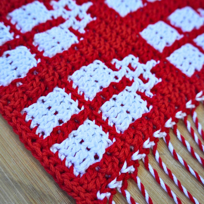 Mosaic Presents Dishcloth | Overlay Mosaic Crochet Washcloth Pattern + Chart - PDF Pattern