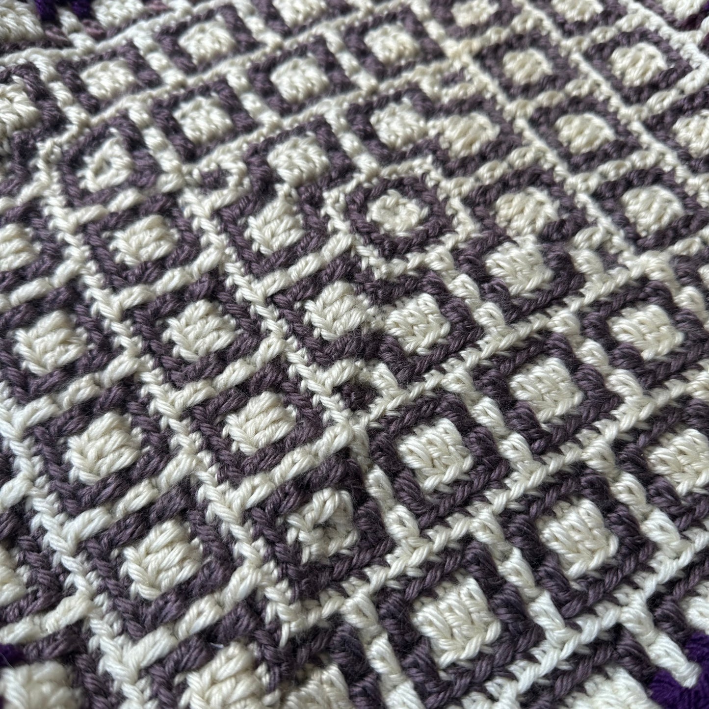 Mosaic Squares - Mosaic Crochet Blanket Square Pattern (PDF)