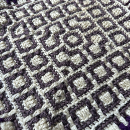 Mosaic Squares - Mosaic Crochet Blanket Square Pattern (PDF)