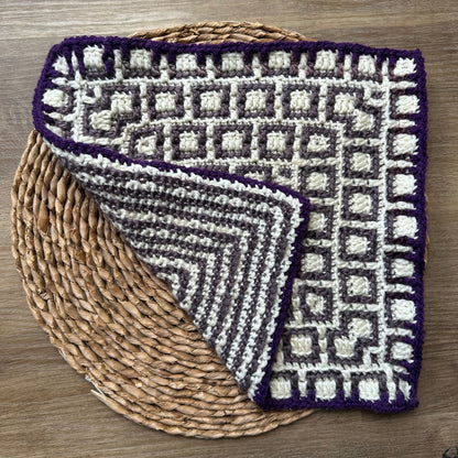 Mosaic Squares - Mosaic Crochet Blanket Square Pattern (PDF)