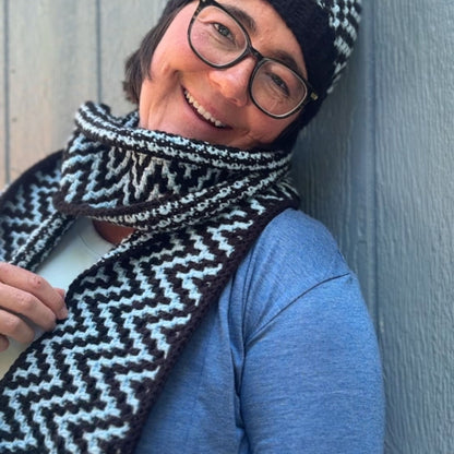 Mosaic ZigZag Scarf | Easy Mosaic Crochet Scarf Pattern with Chart (PDF Pattern)
