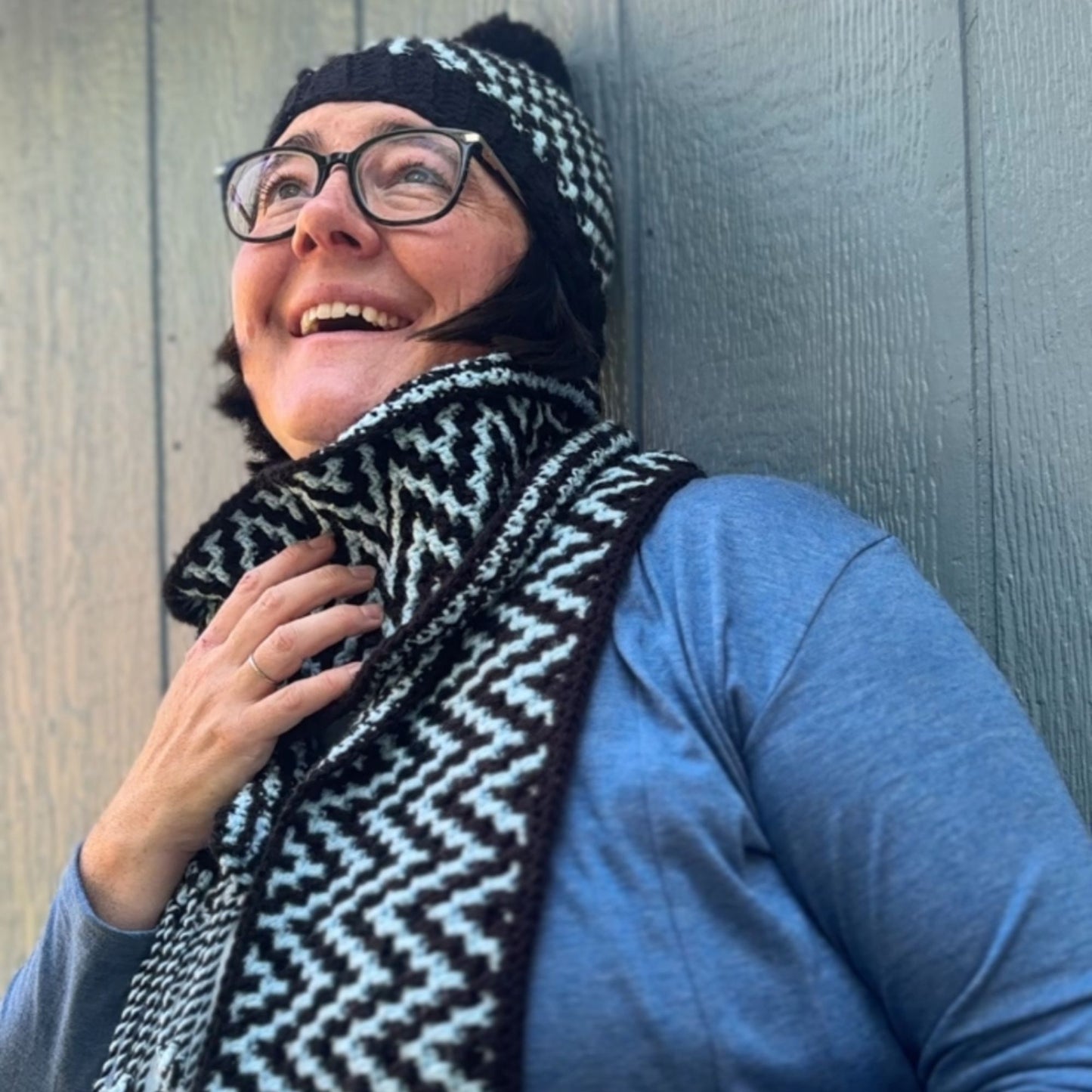 Mosaic ZigZag Scarf | Easy Mosaic Crochet Scarf Pattern with Chart (PDF Pattern)