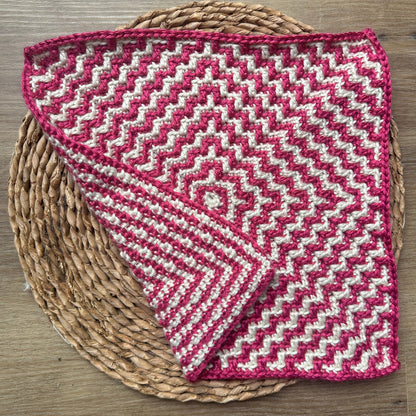Radiating Ripples Square | Mosaic Crochet Granny Square from the Center Out (PDF Pattern)