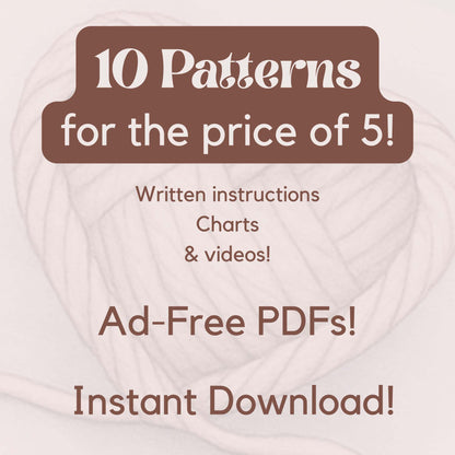 Valentine’s Day Crochet Pattern Bundle – 10 Heart-Themed Designs