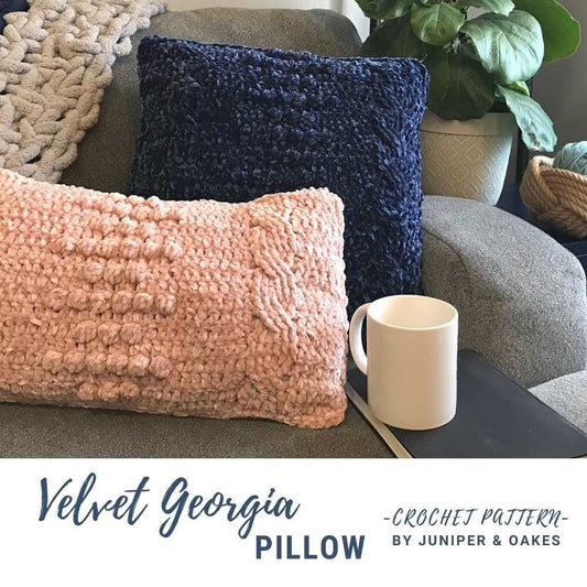 Crochet Pattern: Velvet Georgia Pillow | Soft Textured Cushion Cover