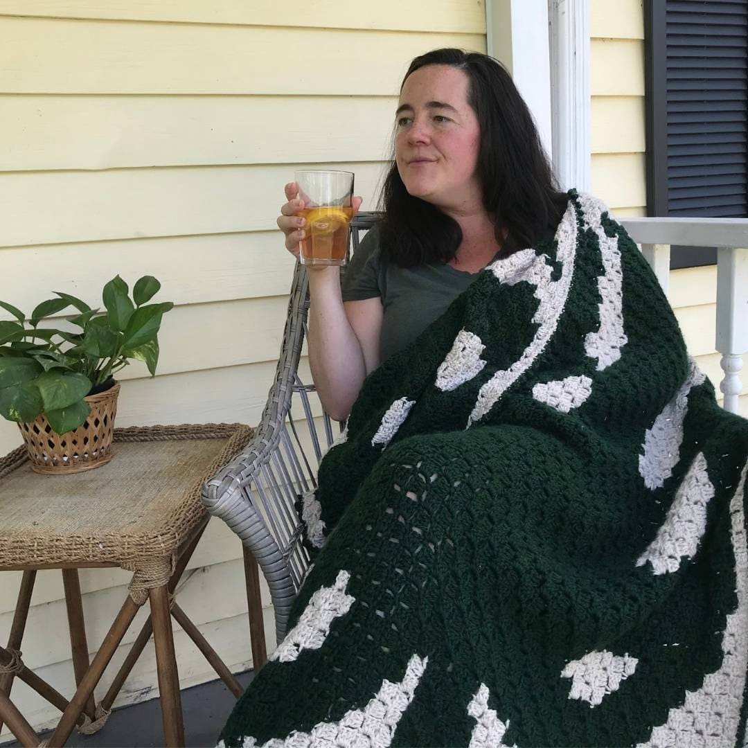 Crochet Pattern: Monstera Leaf C2C Afghan | Plant Corner to Corner Throw Blanket