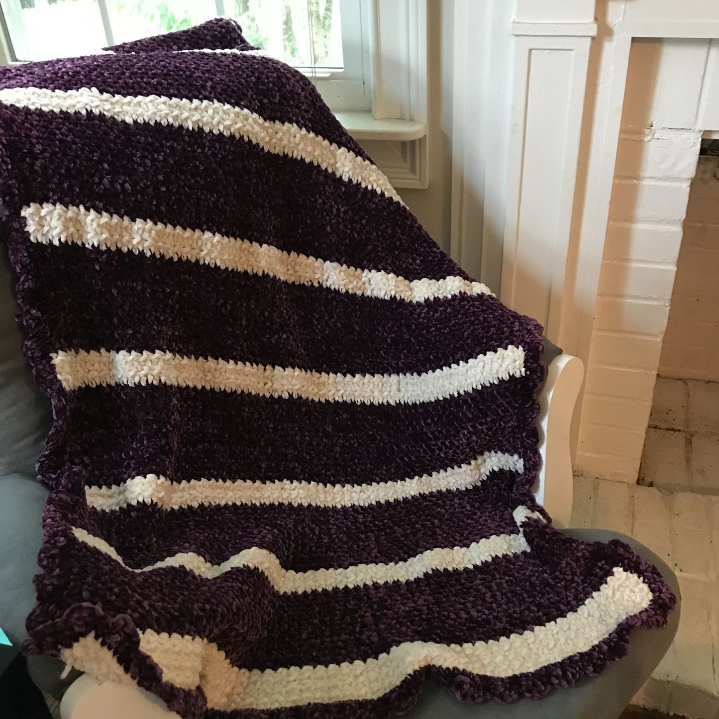 Piper's Blankie | Crochet Baby Blanket | Velvet Textured