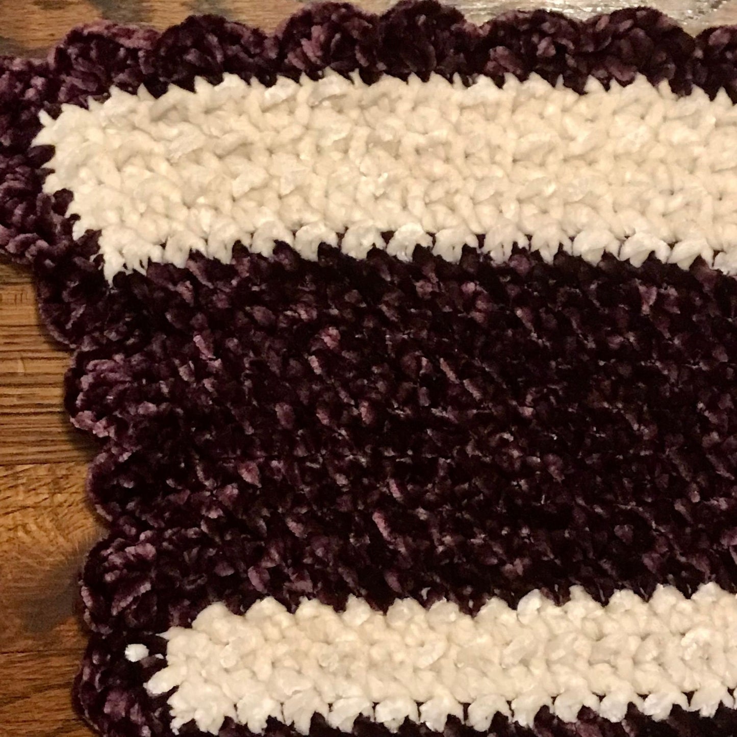 PDF Velvet Baby Blanket Crochet Pattern. Piper's Blankie: Velour Textured Blanket Pattern uses Moss and Shell Stitches