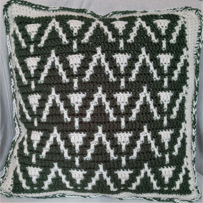 Peaks & Pillars Pillow | Overlay Mosaic Crochet Pillow Pattern