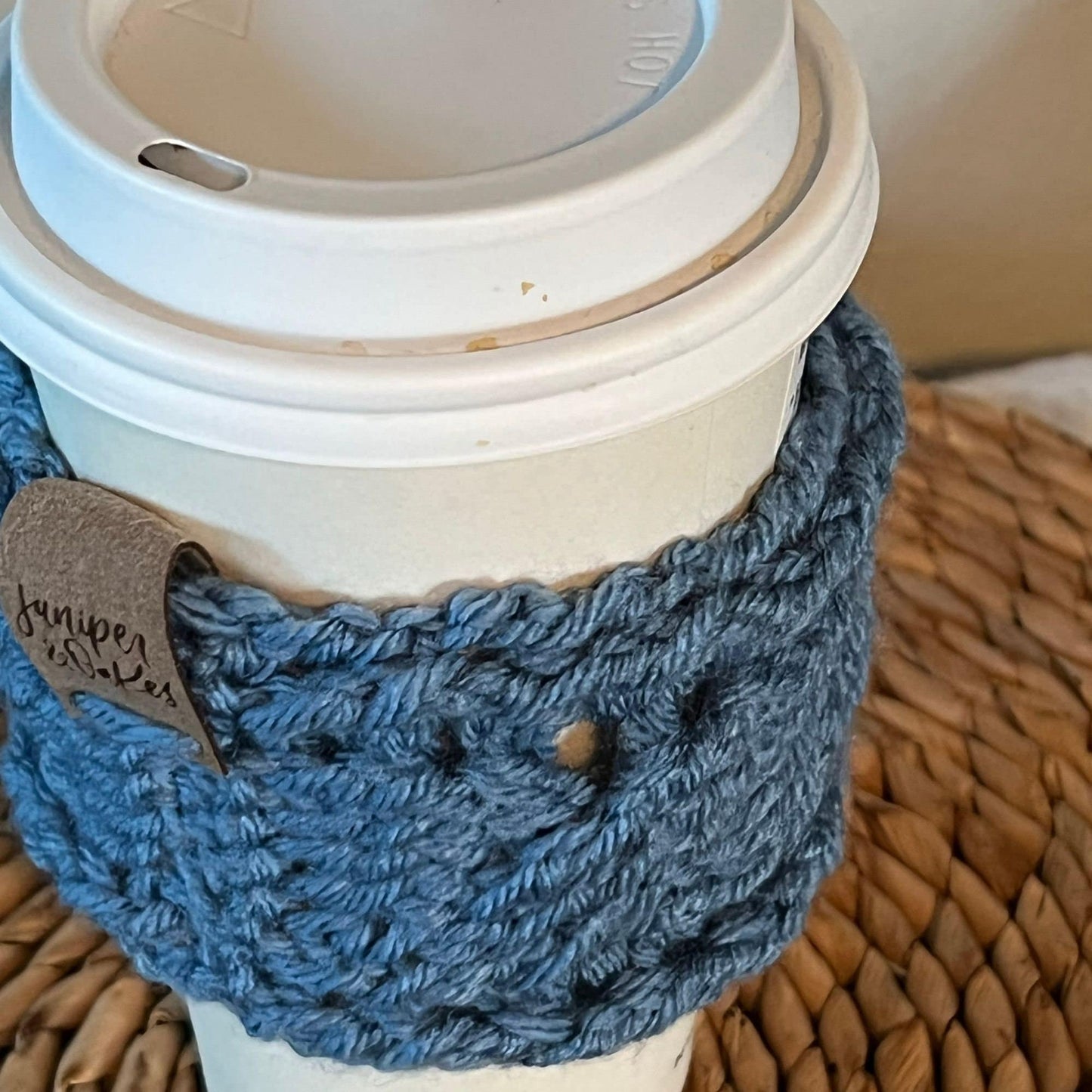 PDF Coffee Cup Cozy Crochet Pattern. Quick Cable Cup Cozy Crochet Pattern. Cabled Crochet Cup Sleeve stash buster pattern