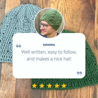 Cozy Cabled Beanie | Crochet Hat Pattern