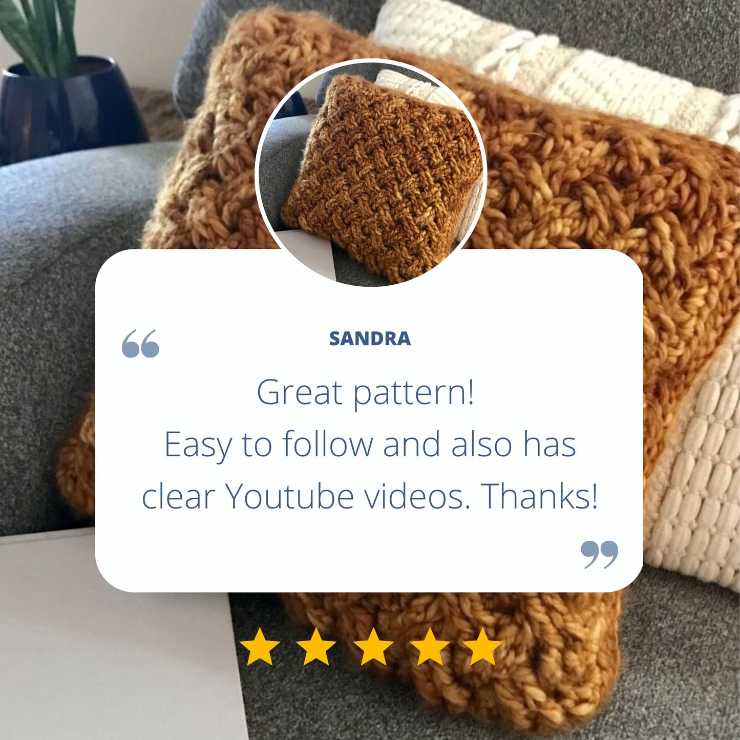 PDF Celtic Weave Pillow Crochet Pattern. Griffin pillow using Celtic weave crochet stitch and bulky yarn. Cushion cover crochet pattern