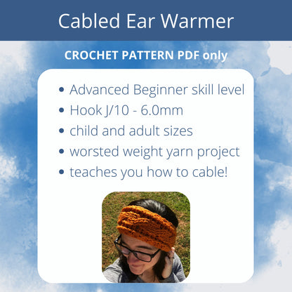 Cozy Cabled Ear Warmer | Crochet Headband Pattern