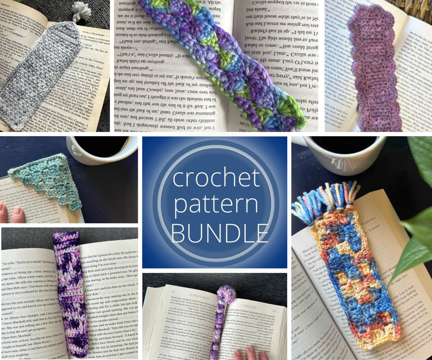PDF 13 BUNDLE Bookmark Crochet PATTERNS - Easy Projects for Book Lovers and Crocheters. Beginner friendly crochet pattern bundle