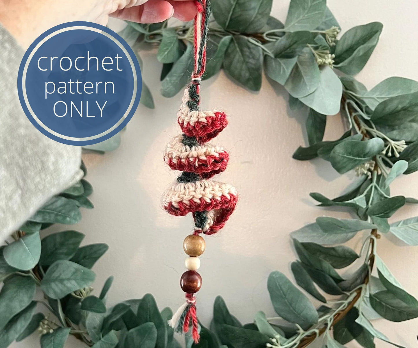 PDF Spiral Ornament crochet PATTERN. Christmas Tree Decoration Crochet Pattern: Twisty Tree ornament