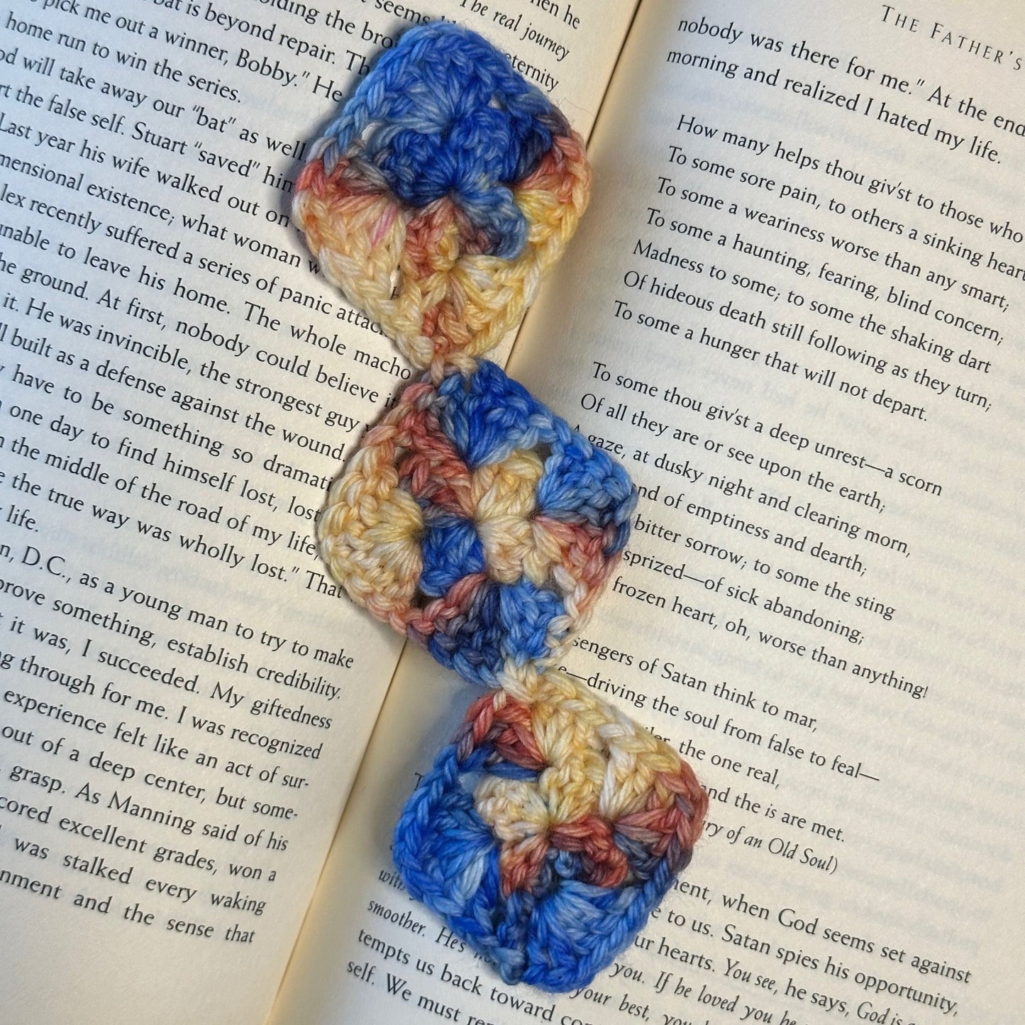 Granny Square Bookmark Crochet Pattern, Easy Project for Book Lovers and Crocheters. Beginner Scrap Busting pattern