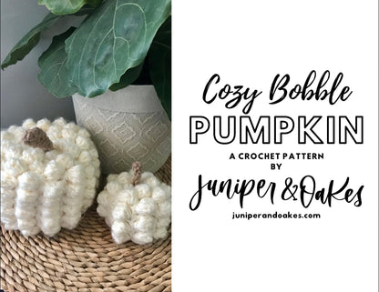 Crochet Pattern: Cozy Bobble Pumpkin | Crochet Fall Decor Pattern Bobble Pumpkin Plush