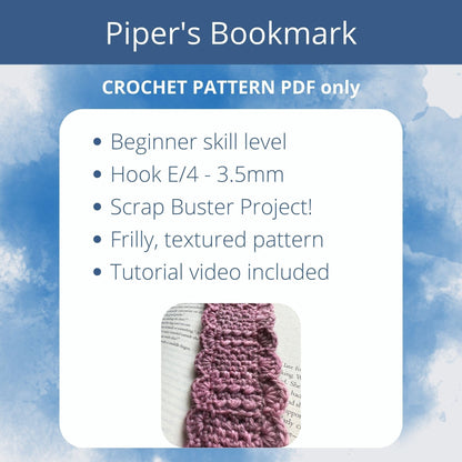 Piper's Bookmark | Easy Crochet Bookmark Pattern