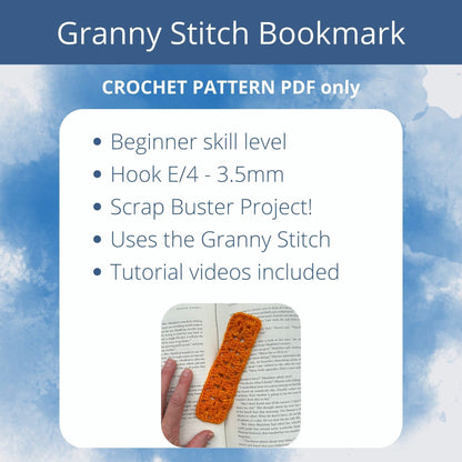 Granny Rectangle Bookmark | Scrap-Busting Crochet Bookmark Pattern