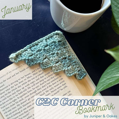 C2C Corner Bookmark | Easy Crochet Bookmark Pattern
