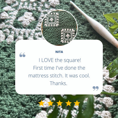 Elizabeth Granny Square | Elegant Crochet Block Pattern