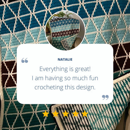 Mosaic Triangles Baby Blanket | Overlay Mosaic Crochet Pattern